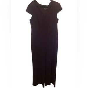 Connected Apparel burgundy Wide leg Jumpsuit
